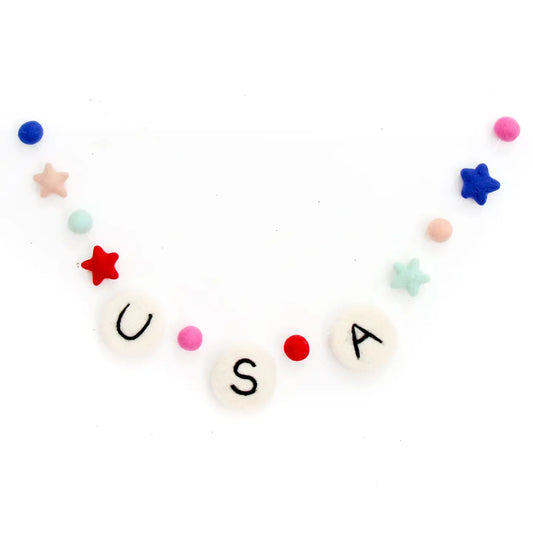 USA Friendship Bracelet Felt Garland