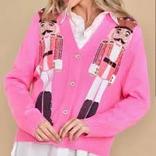 Pink Nutcracker Cardigan