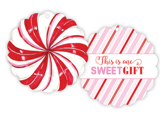 PEPPERMINT CANDY DIE-CUT GIFT TAGS