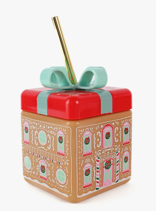 Gingerbread House Novelty Sipper